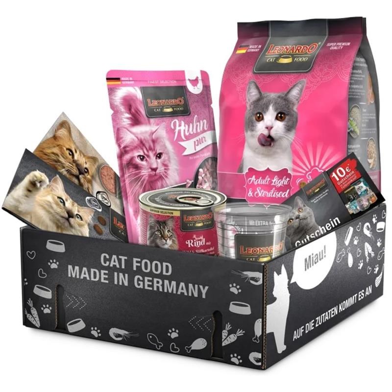 Cat Box découverte - Light &amp;amp; Stérilisé - pour chat (1 Kg, Poulet)