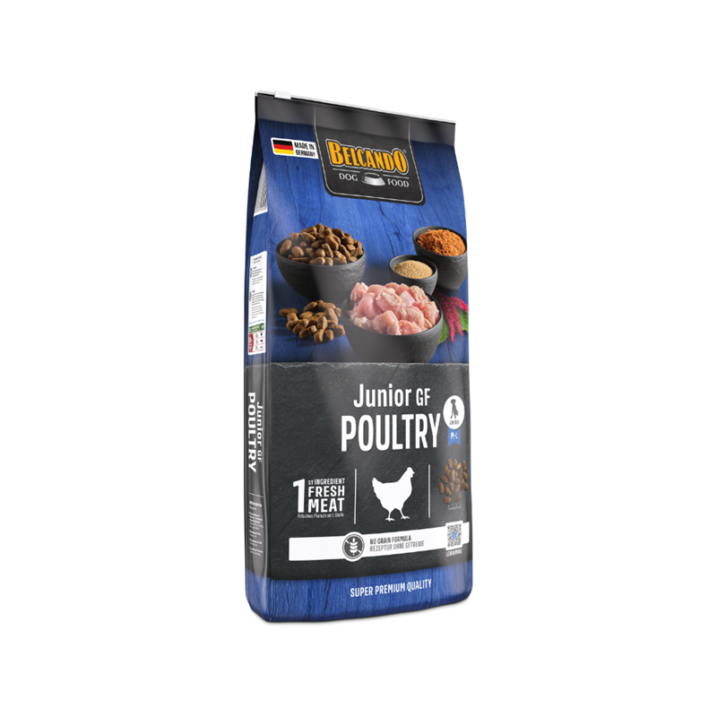 Croquettes pour chien sans céréales - Junior GF Poultry (12,5 Kg, Poulet)