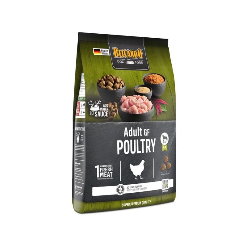 Croquettes pour chien sans céréales - Adult GF Poultry (4 Kg, Poulet)