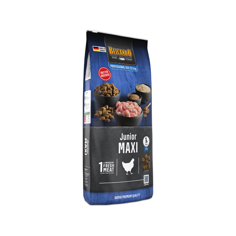 Croquettes pour chien junior grande race  - Junior Maxi (22,5 Kg, Poulet)