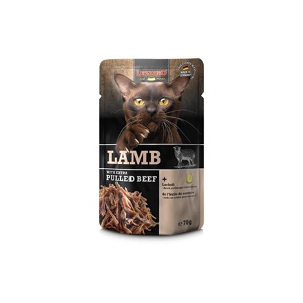 Pâtée pour chat - Sachet fraîcheur Agneau + EXTRA Pulled Bœuf - Boeuf, Agneau