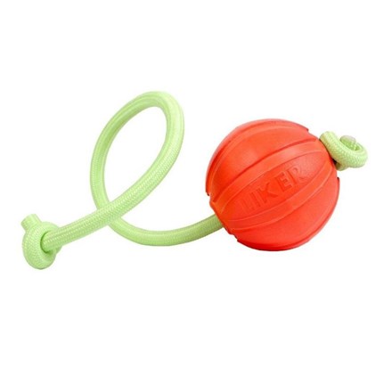 Balle en mousse LUMI avec cordon phosphorescent pour chien