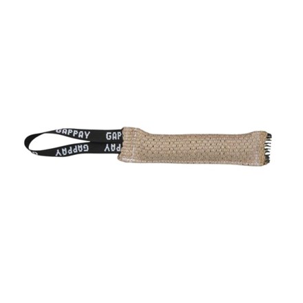 Boudin en toile de jute 1 poignée pour chien