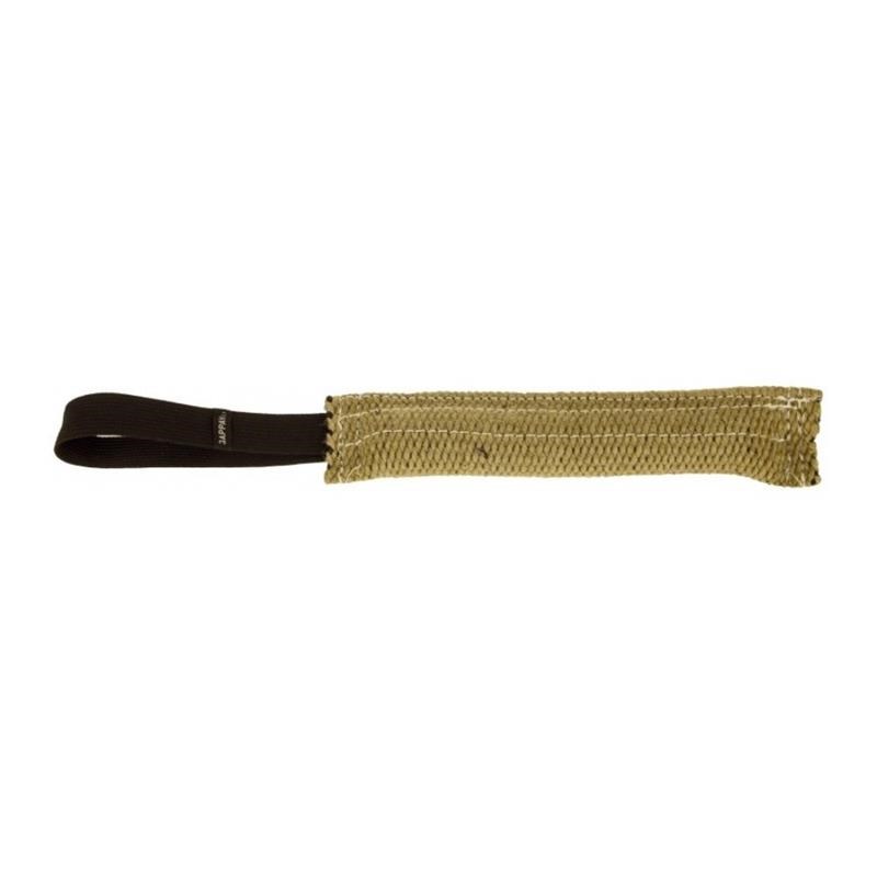 Boudin en toile de jute avec poignée longue pour chien (3 x 25 cm)