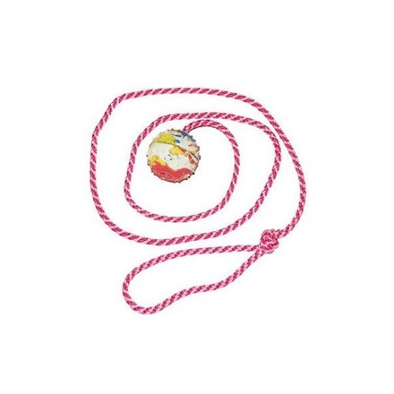 Balle en caoutchouc pour chien avec corde 5 cm - 1 m