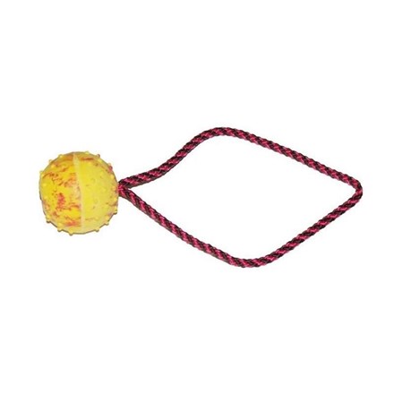 Balle en caoutchouc MEDIUM (6 cm) pour chien, avec poignée
