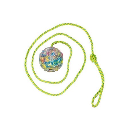 Balle en caoutchouc LARGE (7 cm) pour chien - 1 m