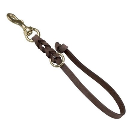 Laisse poignée en cuir - pour chien