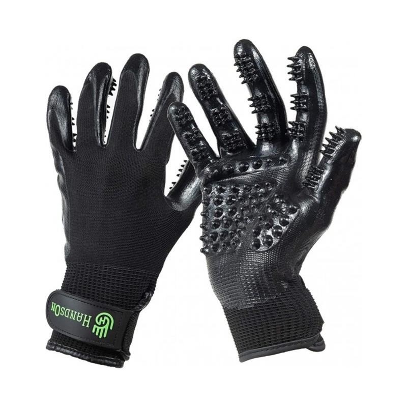Gants de Toilettage pour chien (S, Noir)