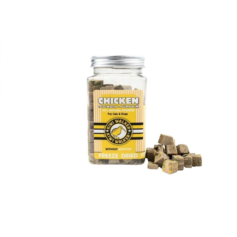 Friandise au Poulet + épinards + potiron - pour chien (100 g, Poulet, épinards, potiron)