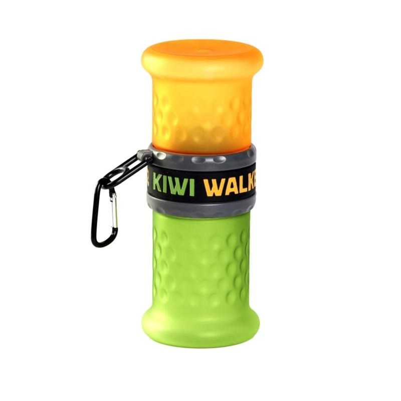 Bouteille de voyage 2en1 - pour chien (Orange/Vert)