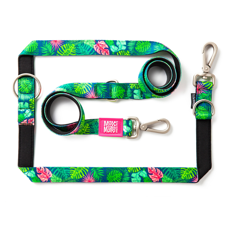 Laisse multi-fonction pour chien Matrix 2.0 (Tropicale, XS, 1,6 m)