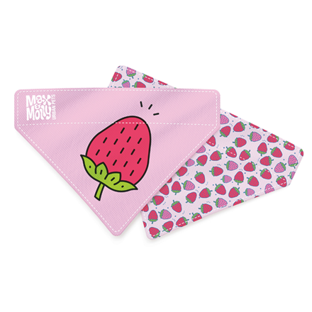 Bandana pour chien à motifs - Fraise