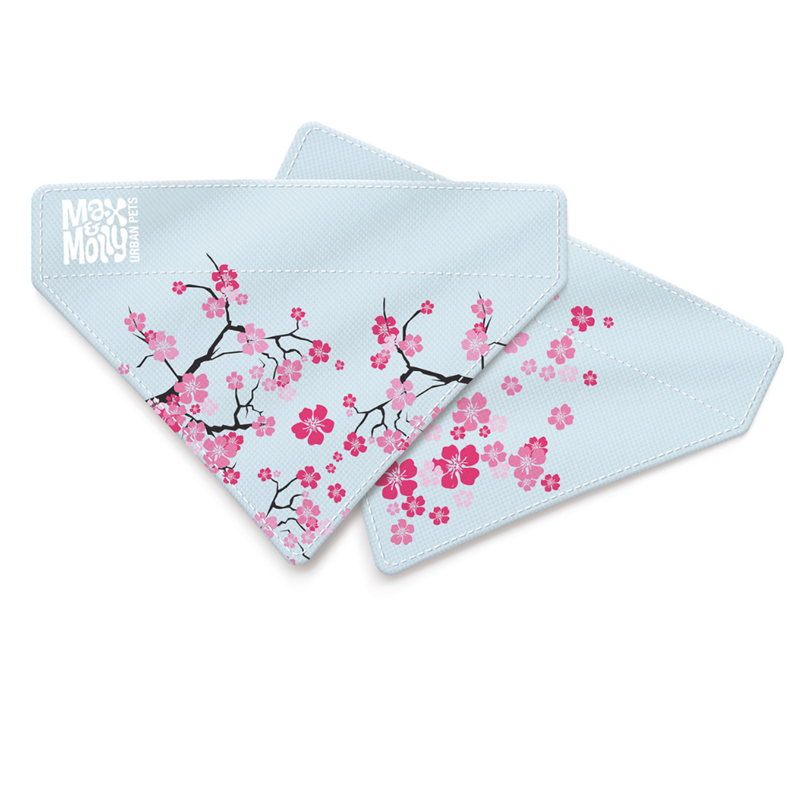 Bandana pour chien à motifs (Fleur de cerisier, L)