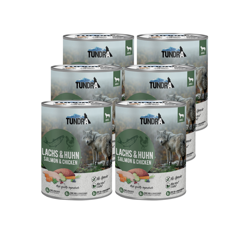 Boite pour chien - Saumon et Poulet (800 g, Poulet, Saumon)