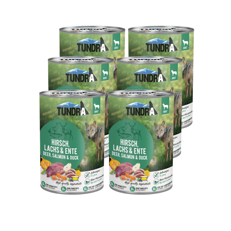 Boite pour chien - Cerf, saumon et canard (Cerf, 400 g)