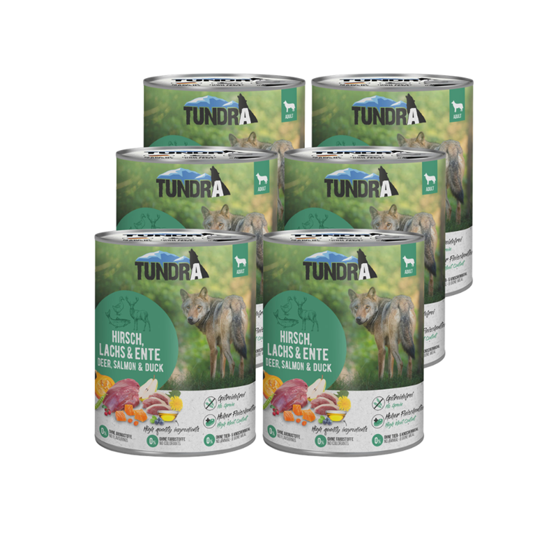 Boite pour chien - Cerf, saumon et canard (Cerf, 800 g)