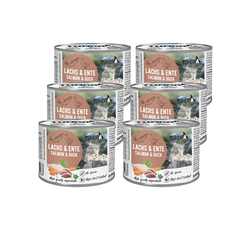 Boite pour chat - Saumon et canard (200 g, Saumon, Canard)