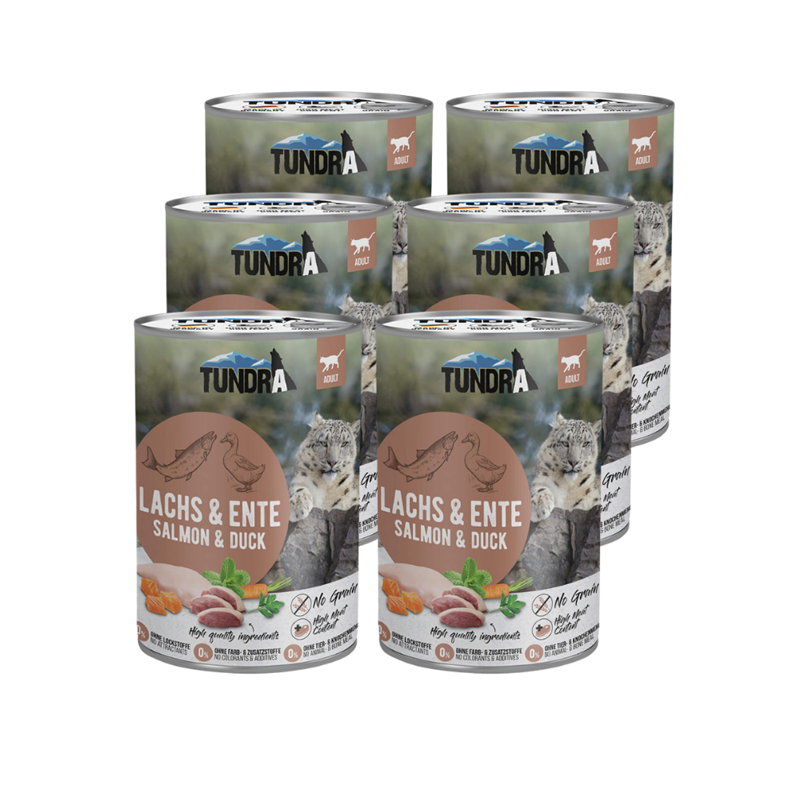 Boite pour chat - Saumon et canard (400 g, Saumon, Canard)