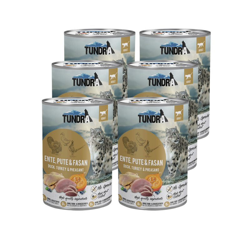 Boite pour chat - Canard, Dinde et Faisan (400 g, Canard, Dinde, Faisan)