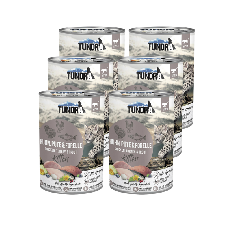 Boite pour chaton - Poulet, dinde et truite (400 g, Poulet, Dinde, Truite)