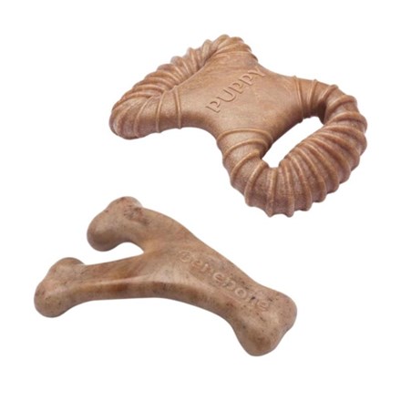 Puppy pack - Dental chew + Wishbone Bacon pour chien - Bacon