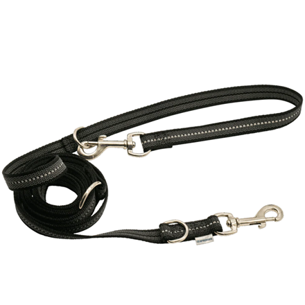 Laisse pour chien antidérapante 3 positions - Noir