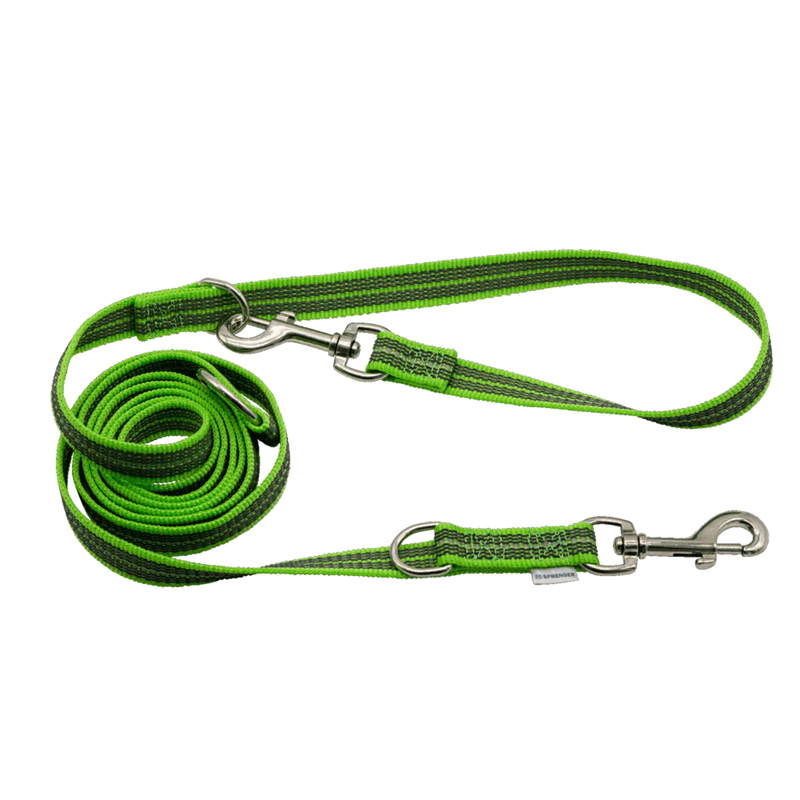 Laisse pour chien antidérapante 3 positions (Vert, 2,3 m)