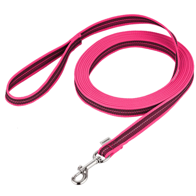 Longe antidérapante pour chien (Rose, 5 m)