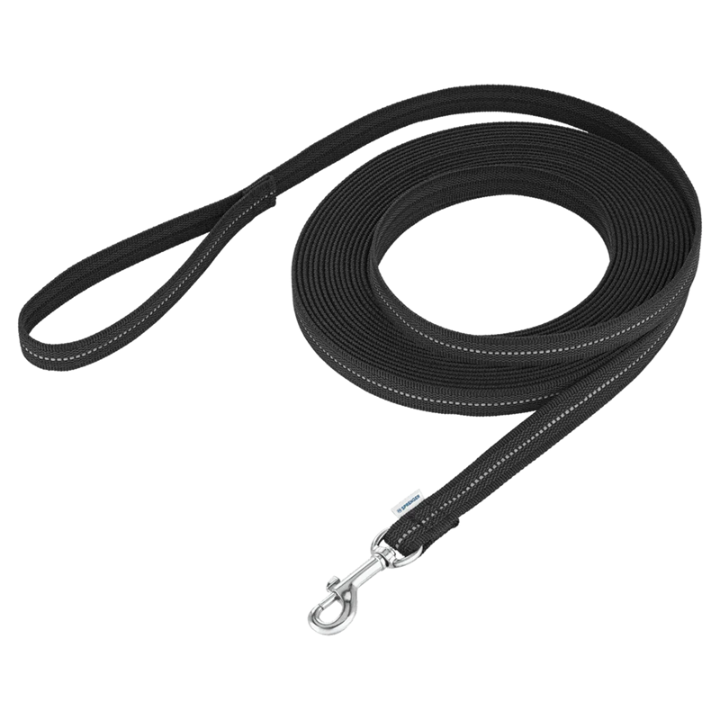 Longe antidérapante pour chien (Noir, 5 m)