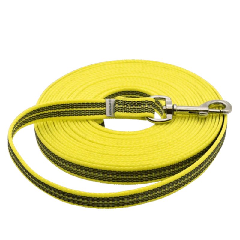 Longe antidérapante pour chien (Jaune, 10 m)