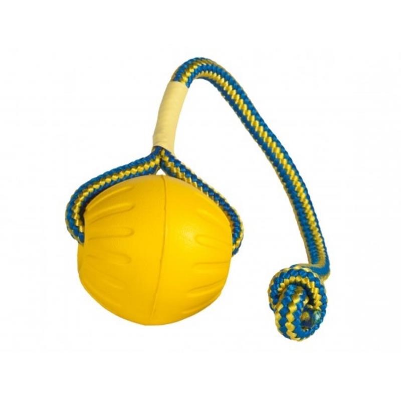 Balle en mousse avec corde pour chien (M)