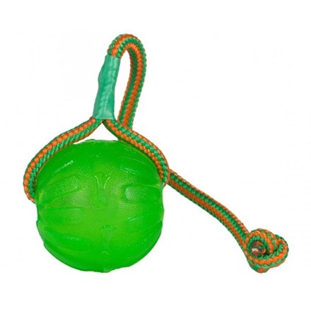 Chew-ball avec corde pour chien
