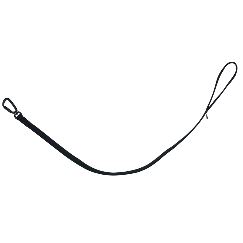 Tendeur canicross pour grand chien - Noir et plat (1.9 m)
