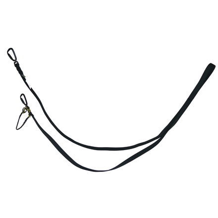 Tendeur canicross pour grand chien - Noir et plat - 2.5 m