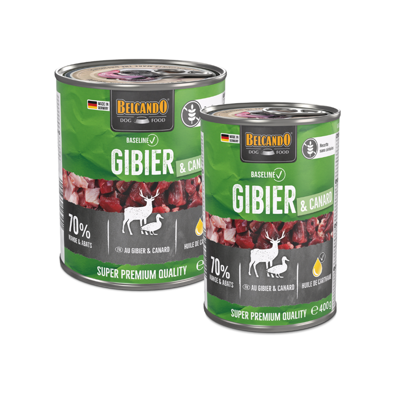 Pâtée pour chien - Boîte  Baseline Gibier et Canard (400 g, Gibier, Canard) - Photo 4