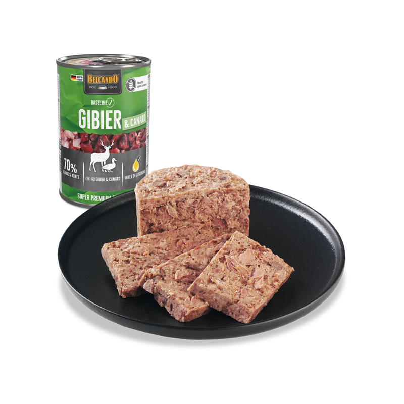 Pâtée pour chien - Boîte  Baseline Gibier et Canard (400 g, Gibier, Canard) - Photo 5