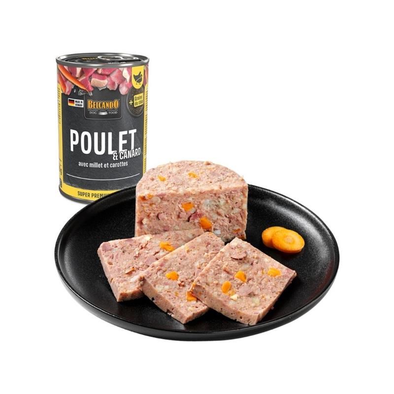 Pâtée pour chien - Boîte Poulet &amp; canard, millet, carottes (400 g, Poulet, Canard) - Photo 5