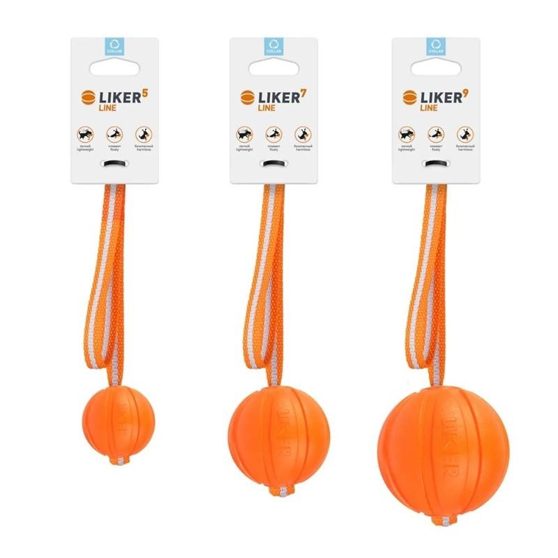Balle en mousse avec ruban pour chien (5 cm) - Photo 2