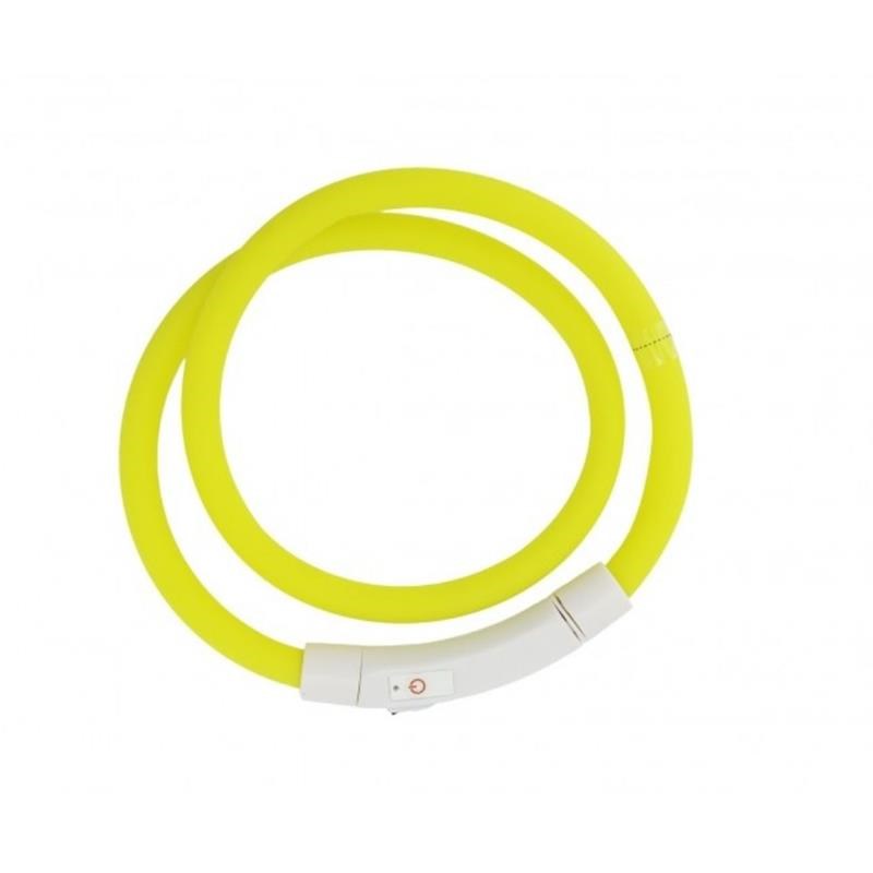 Collier LED USB pour chien jaune - Photo 6