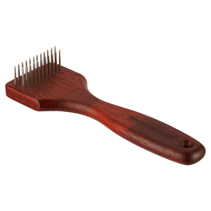 Brosse pour chiens - râteau 2 rangées de dents en acier de 20mm